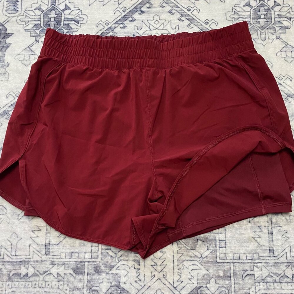 Maroon Avia Womens Athletic Shorts XL Built-In Liner Shorts Stretch Activewear